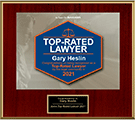 Logo Recognizing Heslin Law Firm's affiliation with 2021 Top Rated Lawyer