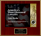 Logo Recognizing Heslin Law Firm's affiliation with America's Most Honored Lawyers 2020