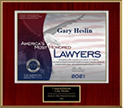 Logo Recognizing Heslin Law Firm's affiliation with Most Honored Lawyers 2021